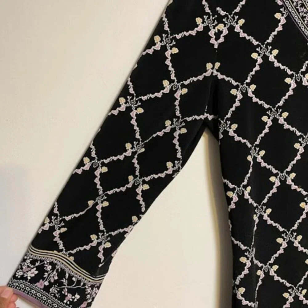 White House Black Market Geo Floral Women's Tunic Dress - Size M - Picture 5 of 10